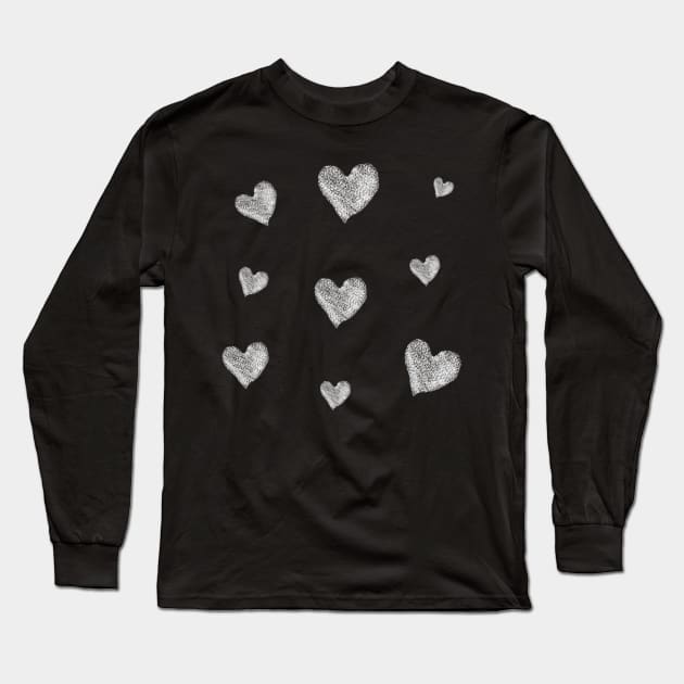 silver hearts pack Long Sleeve T-Shirt by ramith-concept